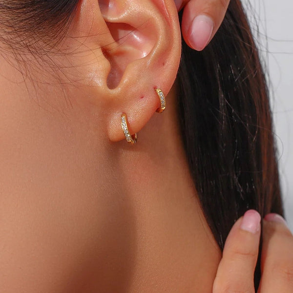 18Kt Gold Plated Diamond embedded earrings