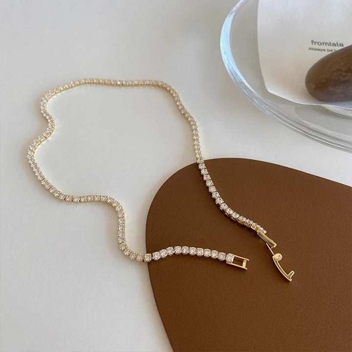 Rhinestone Tennis Necklace, Ruth - Inaya Accessories