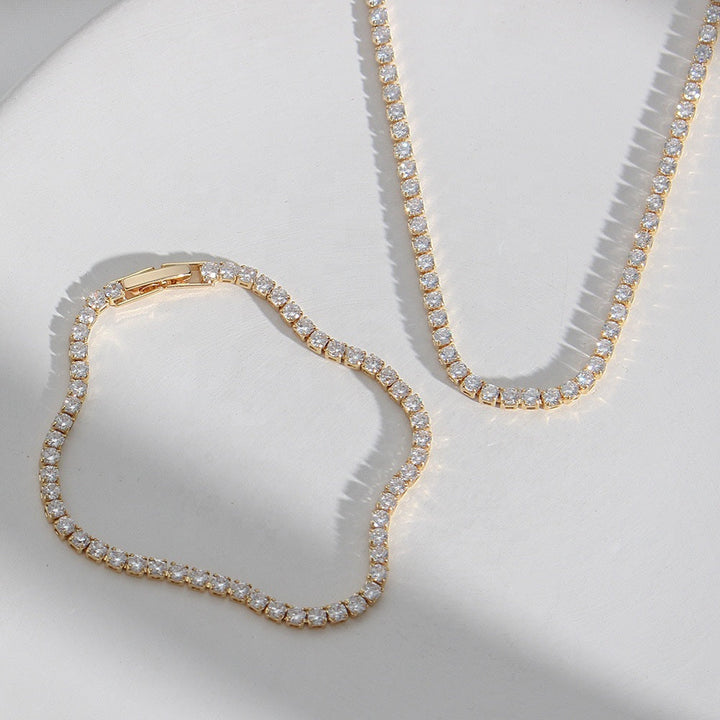 Rhinestone Tennis Bracelet, Aurora - Inaya Accessories